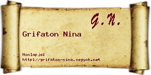 Grifaton Nina névjegykártya