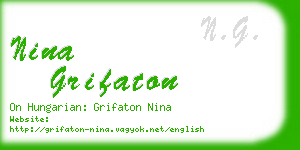 nina grifaton business card